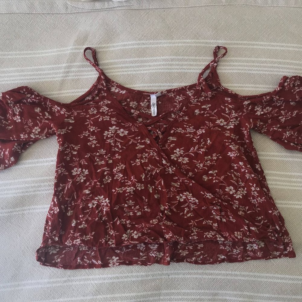 Floral Red Crop Top from Daisy Shoppe